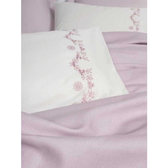 Cotton Box Serenity Bambu Çift Kişilik Pike Takımı Vaila Lila