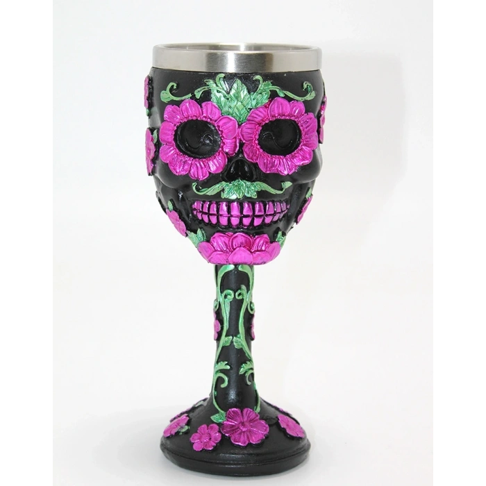 Day Of The Dead Şeker Kurukafa Tasarımlı 3D Çelik Kadeh Bardak