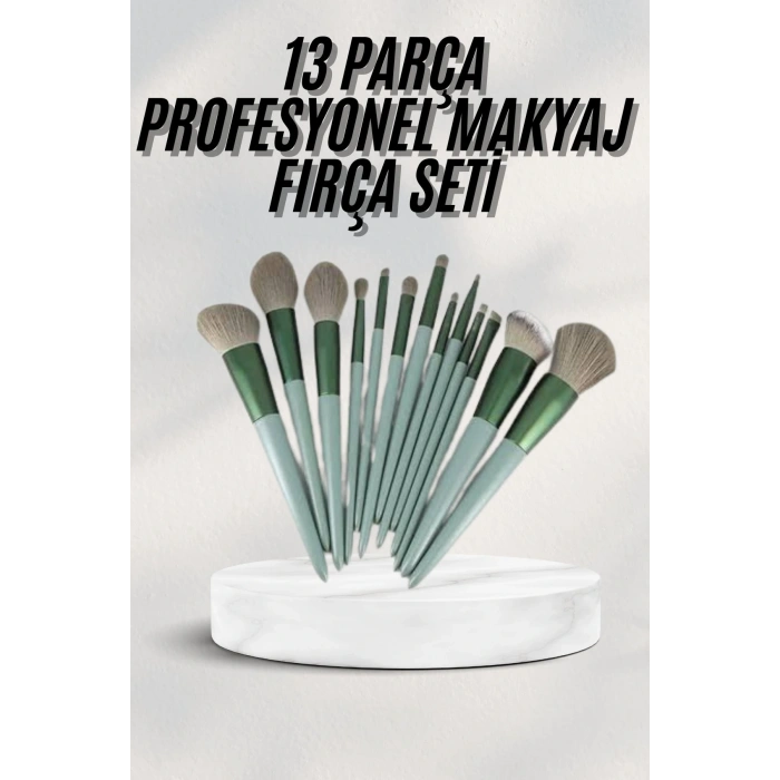 Dayanıklı Makyaj Fırçası Seti 13 Parça Yumuşak Kıllı Fırçalar Allık Fondöten Far Fırçası