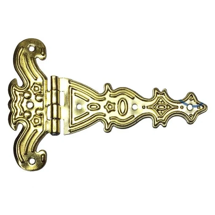 Dekoratif, Sac Tek Kuyruklu Menteşe - 69x102 Mm, Büyük, Sarı, 1 Adet