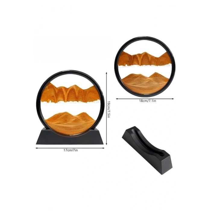 Dekoratif Sulu Kum Saati Ofis Masa Üstü Ev Yuvarlak Kum Saati