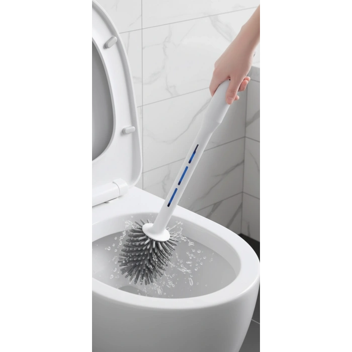 Deterjan Hazneli Ergonomik Silikon Tuvalet Fırçası