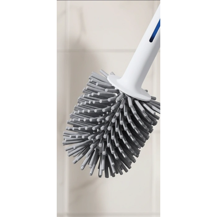 Deterjan Hazneli Silikon Tuvalet Fırçası Temizlik Seti