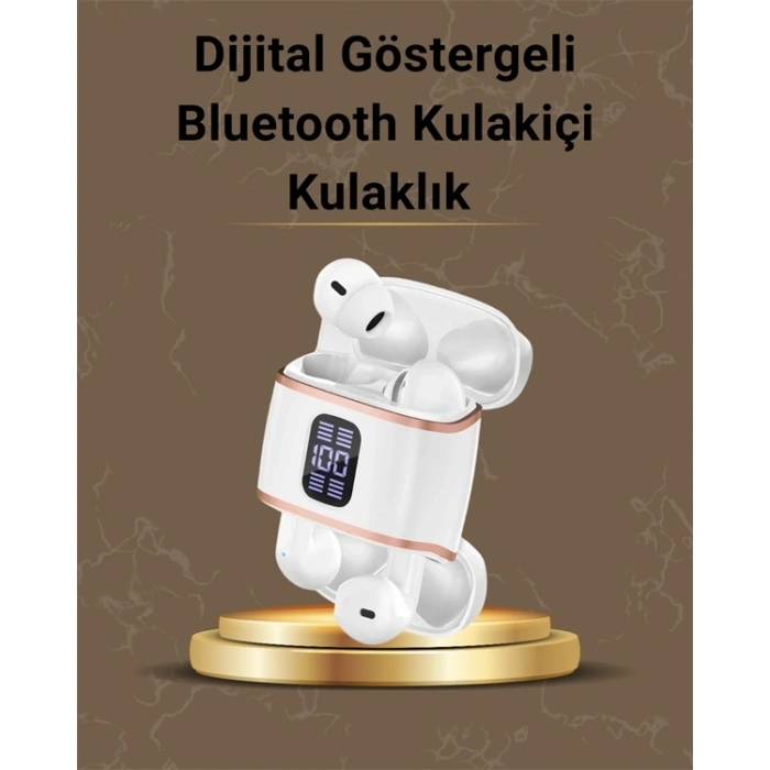 Dijital Göstergeli Bluetooth Kulakiçi Kulaklık – 4’lü Paket, Gürültü Engellemeli