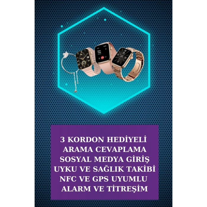 Dijital Göstergeli Powerbank Bluetooth Kulaklık ve Yeni Nesil Amoled Ekran Akıllı Saat