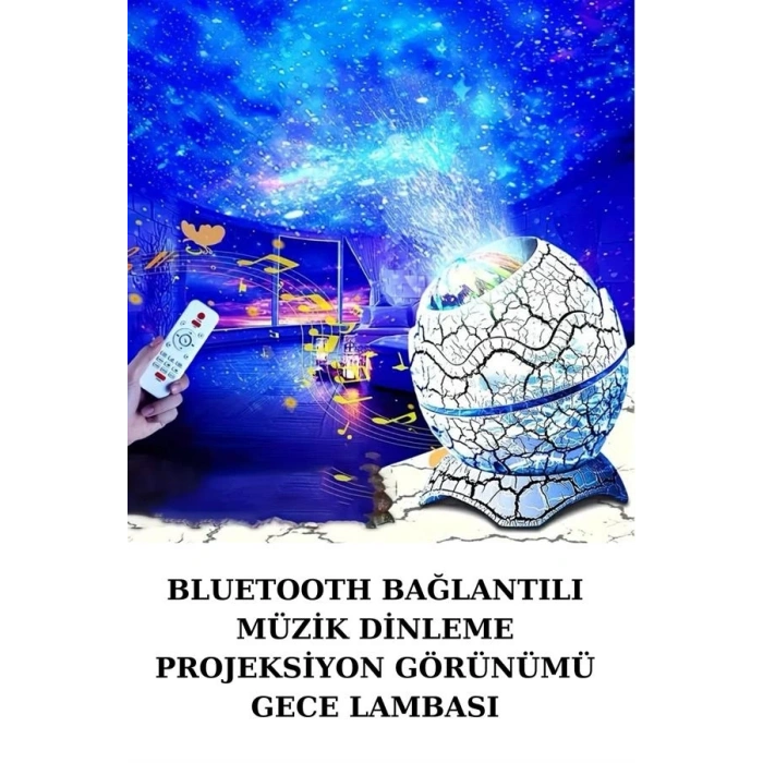 Dinozor Yumurtası Gece Masa Lambası Bluetooth Hoparlör 14 Renk Seçeneği