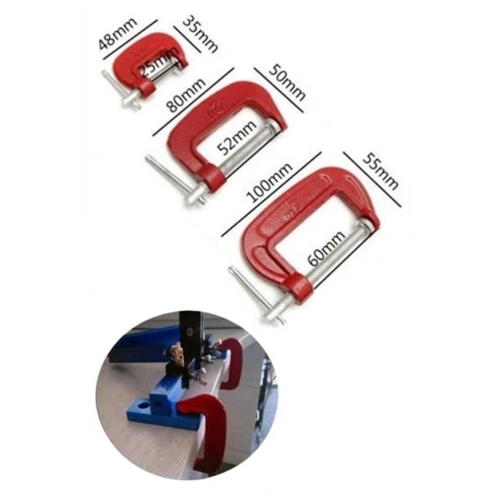 Doğrama Ve Metal Sıkma Sıkıştırma İçin 3lü Mini Mengene Aparat