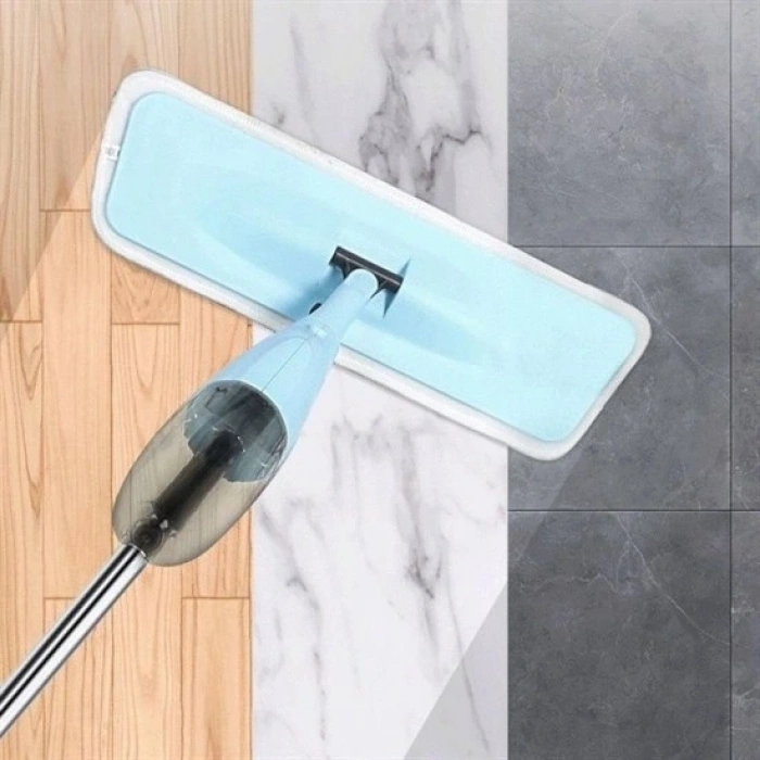 Döner Başlıklı Spreyli Mop Parke Ahşap Fayans Temizleyici Su Hazneli Sihirli Paspas (5047)