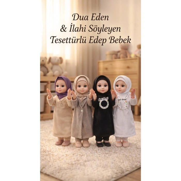 Dua Eden Tesettürlü Edep Bebek - Ramazan Temalı İslami Oyuncak