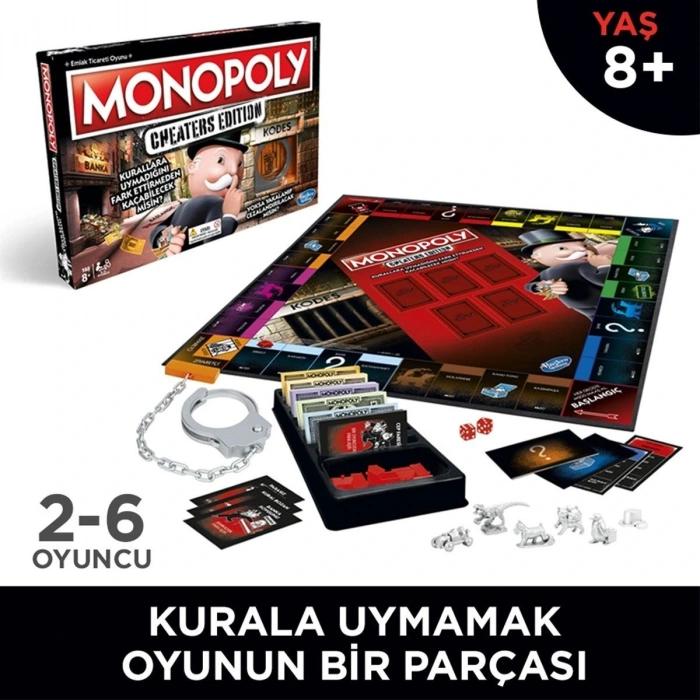 E1871 MONOPOLY CHEATERs EDITION/ Hasbro Gaming +8 yaş