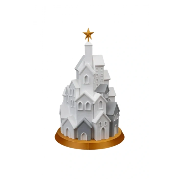 Eco Lounge Dekoratif Kış Evleri 19 cm – LED Mumlu Yılbaşı Gece Lambası