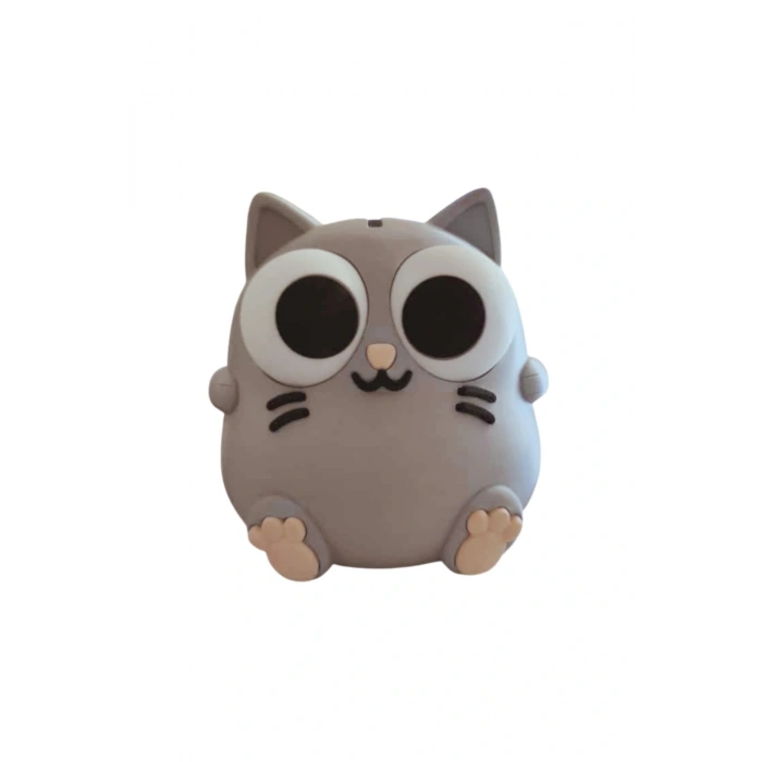 Eco Lounge Gri Kedi Kumbara 16 cm – Dekoratif Para Kutusu