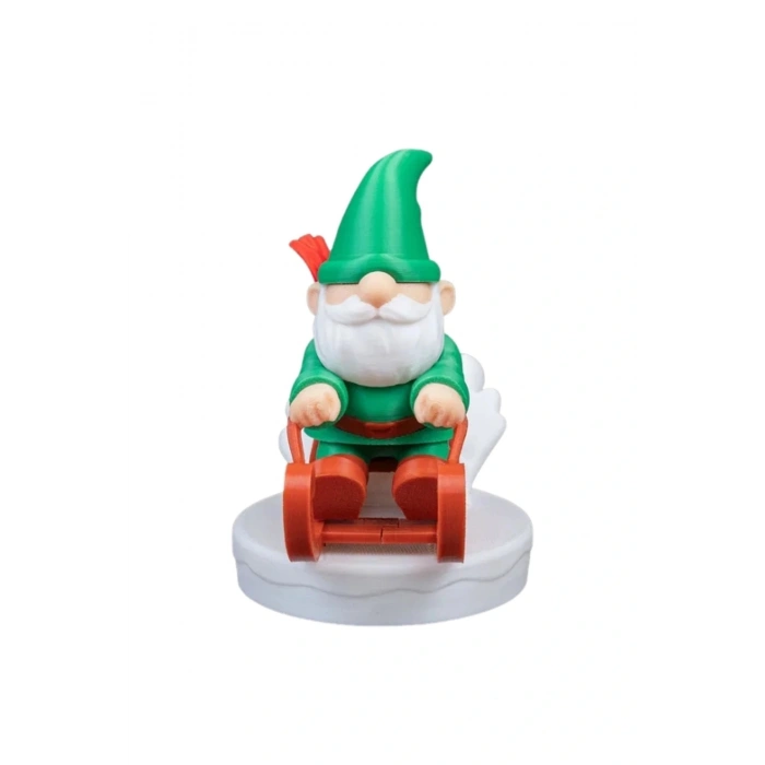 Eco Lounge Kızaklı Cüce Noel Baba – Kış Temalı Masaüstü Biblo 3D Baskı