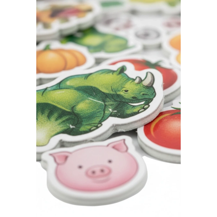 Eğitici Manyetik Hayvan ve Sebze Meyve Seti 56 Parça Magnet