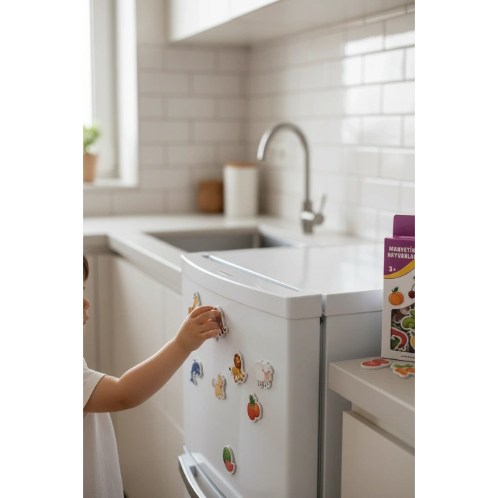 Eğitici Oyuncak Seti Manyetik Hayvanlar ve Sebze Meyveler 56 Parça