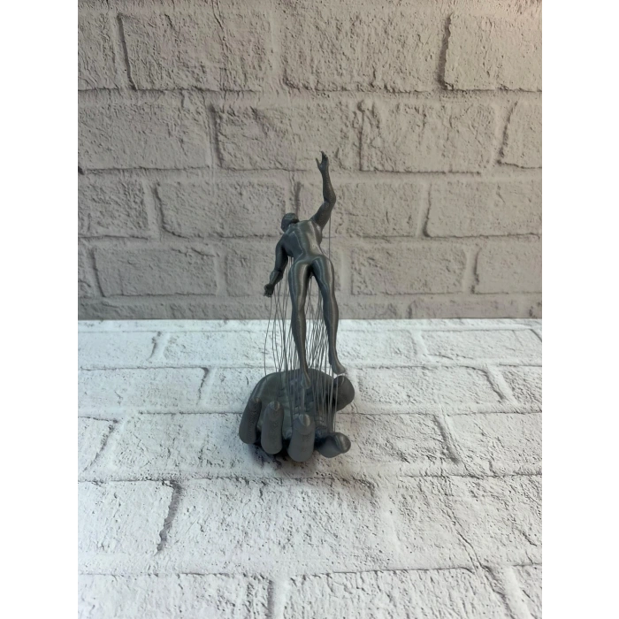 El İnsan Figürü Gri Modern Sanatsal Tasarım Salon ve Raf Dekorasyonu İçin Özel Biblo