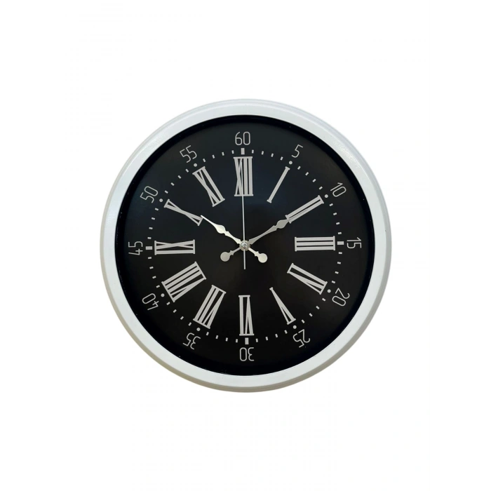 Elegance White 40 Cm Metal Duvar Saati