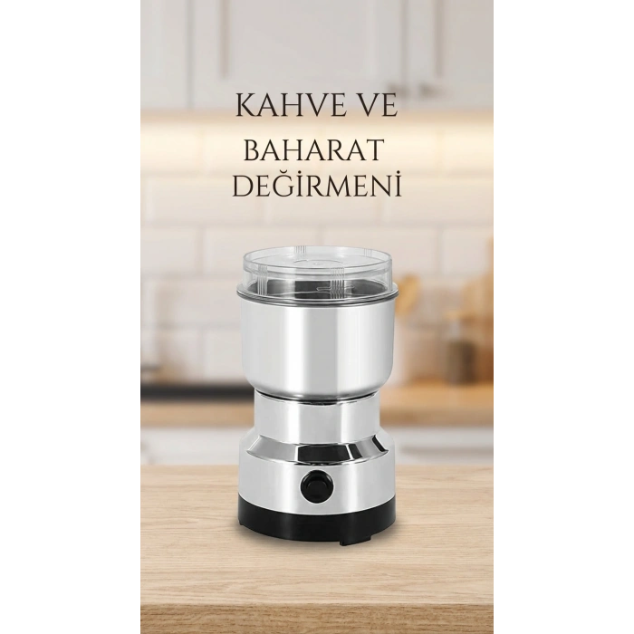 Elektrikli Kahve ve Baharat Öğütücü, Kompakt Tasarım, Mutfak Kullanımı