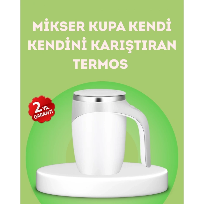 Elektrikli Otomatik Karıştırıcı Kupa – 304 Paslanmaz, USB Şarjlı, Taşınabilir