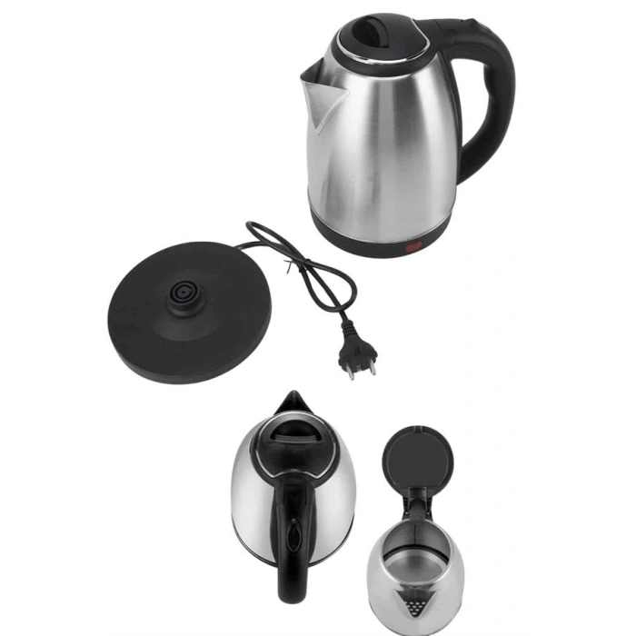 Elektrikli Paslanmaz Çelik Su Isıtcı Çelik Kettle 1.8 Lt. Uzun Ömürlü