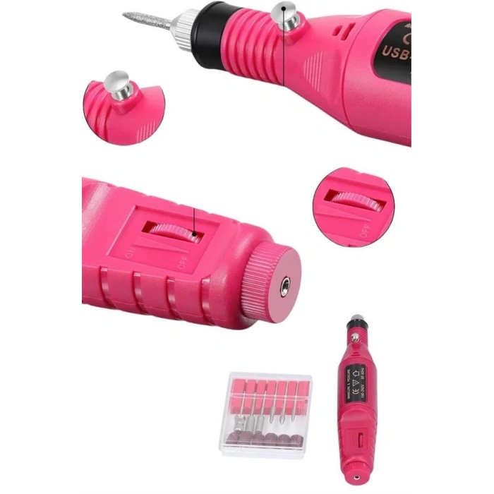 Elektrikli Profesyonel Manikür Pedikür Seti Değiştirilebilir Başlık Seçeneği