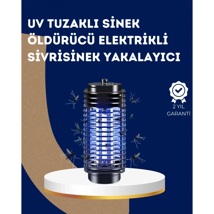 Elektrikli UV Işıklı Sivrisinek ve Böcek Öldürücü – Sessiz ve Güvenli Tuzak