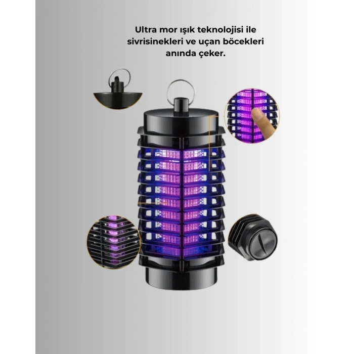 Elektrikli UV Işıklı Sivrisinek ve Böcek Öldürücü – Sessiz ve Güvenli Tuzak