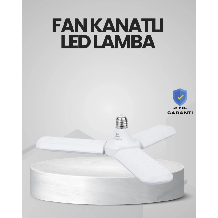 Enerji Tasarruflu LED Ampül 60 Watt 4 Kollu Beyaz Işık
