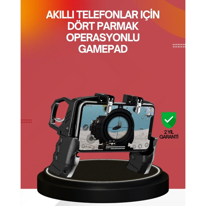 Ergonomik Tetik Tasarımlı Mobil Oyun Gamepad Tutucu