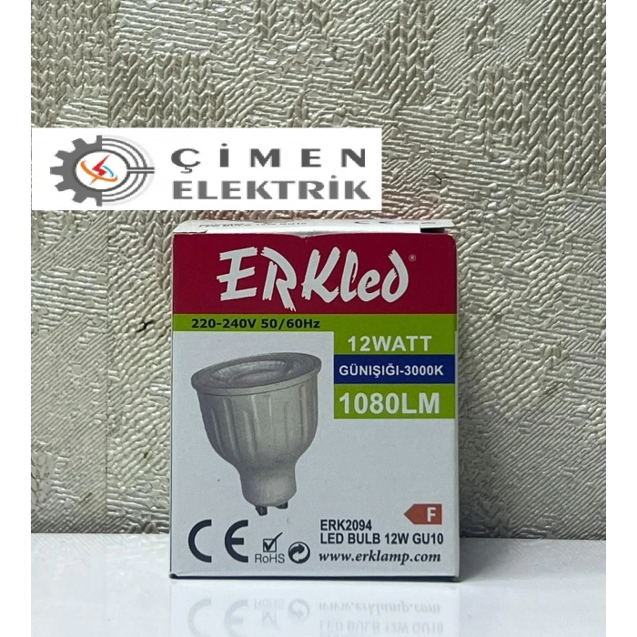ERKLED ERK 2094 GU10 Lensli Ampül 12W 3000K Gün Işığı