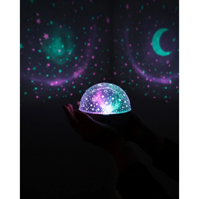 Fişli Yıldız Projektör Lamba Hoparlörlü Gece Işığı