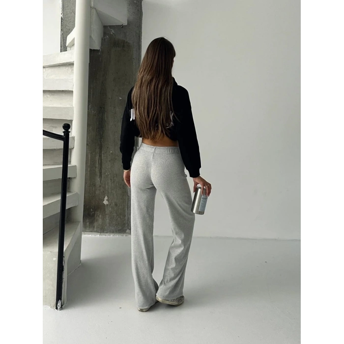 Fit comfort gri salaş pantolon A6011