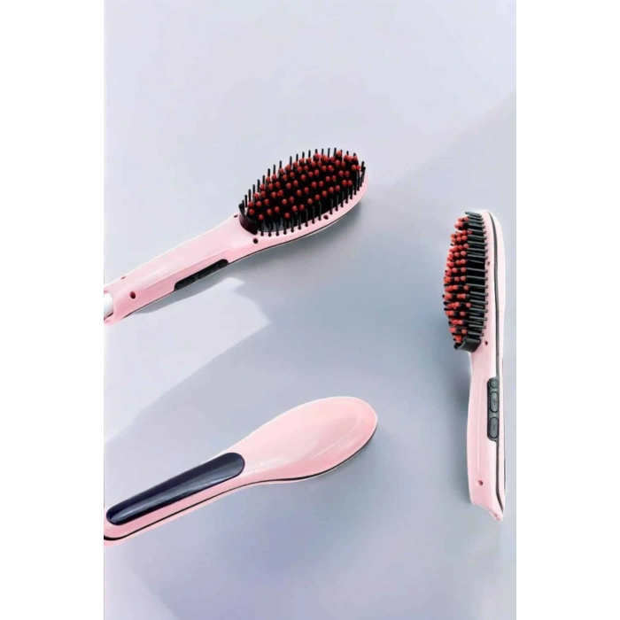 Fön Etkili Saç Düzleştirici Tarak Yıpranma Karşıtı Döner Kablo Isı Ayarlı