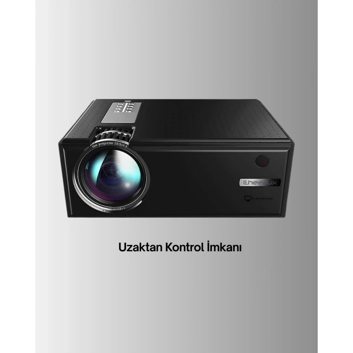 Full HD Destekli Taşınabilir Projeksiyon Cihazı – HDMI, USB, VGA Girişli, Uzaktan Kumandalı