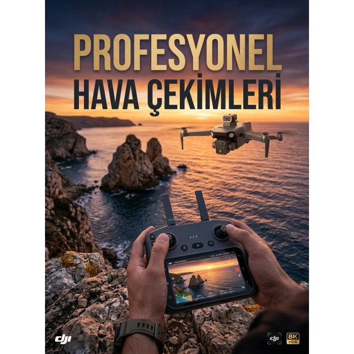 GPS Destekli Çift Kameralı Katlanabilir Drone Havadan Fotoğraf ve Video Çekimi