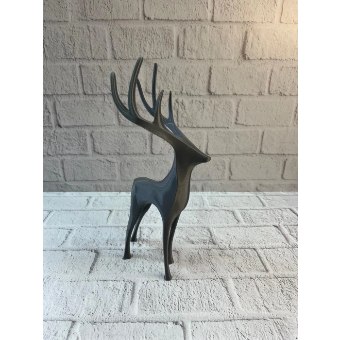 Gri Geyik Biblo Minimal Tasarım Şık Ev Aksesuarı