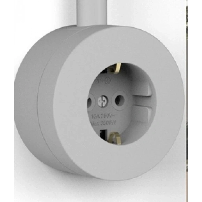 Gri Topraklı Priz Sıva Üstü