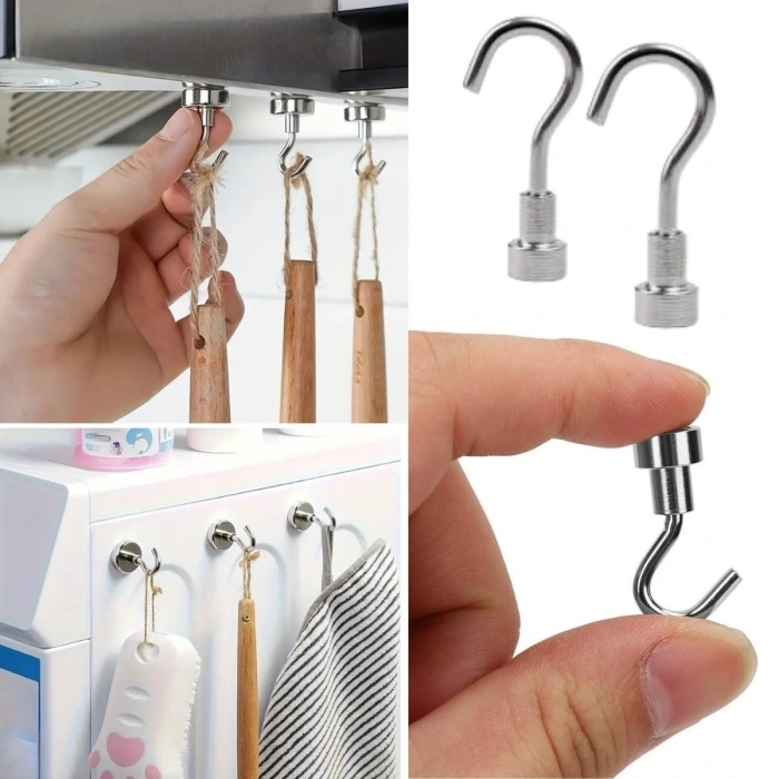 Güçlü Manyetik Mutfak,Banyolar İçin Çok Amaçlı 2&apos;li Magnet Askı (5047)