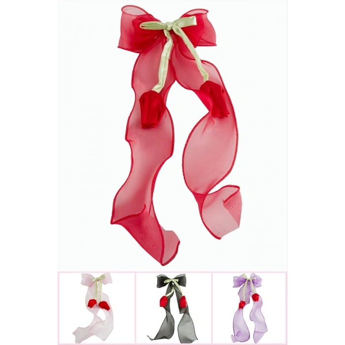 Gül Fiyong Tül Otomatik Toka 30 cm