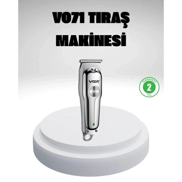 Gümüş Desenli Şarjlı Tıraş Makinesi – 120 Dakika Çalışma Süresi, 3 Başlıklı