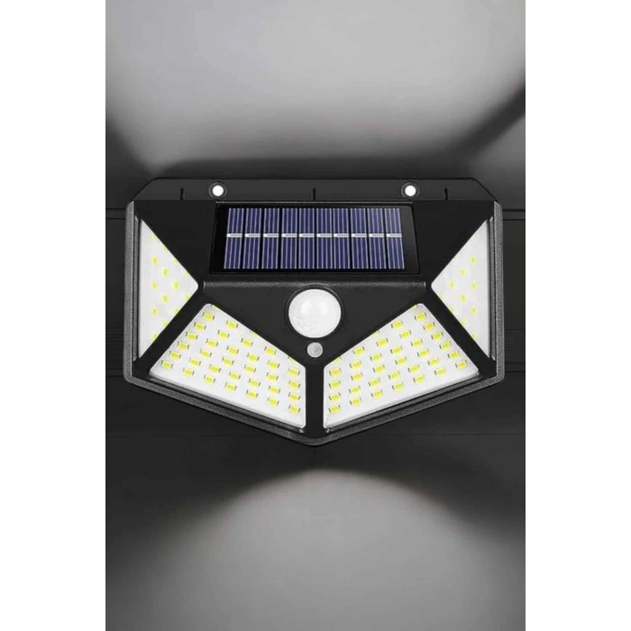 Güneş Enerjili Bahçe Aydınlatma Lambası Solar 100 Led Lamba