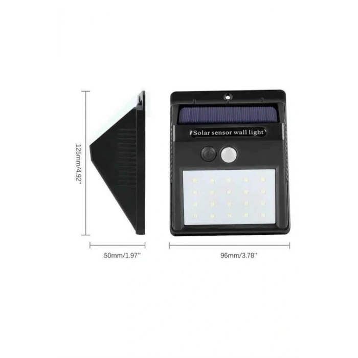 Güneş Enerjili Sensörlü Duvar Lambası Bahçe Lamba Suya Dayanıklı Bahçe Aydınlatma