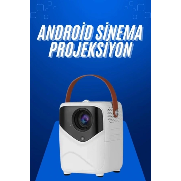 HD Ayaklı Portatif Projeksiyon Cihazı Android İşlemcili Sinema Projektörü