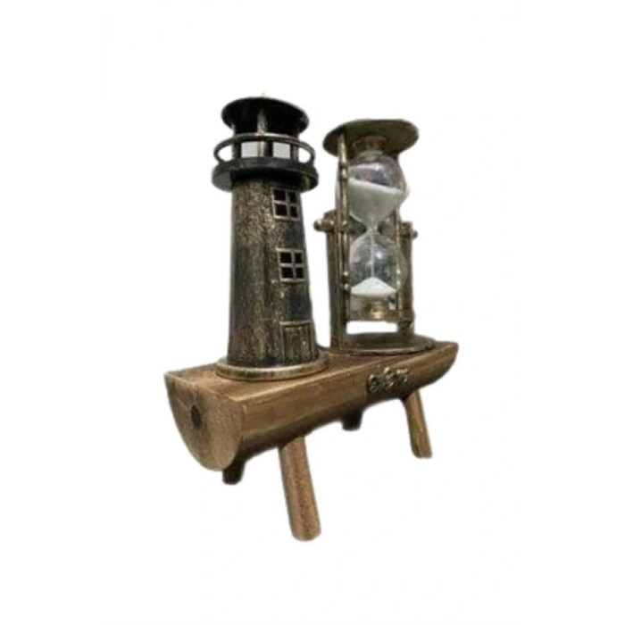 Hediyelik Kum Saati Retro Dekoratif Deniz Feneri Kum Saati