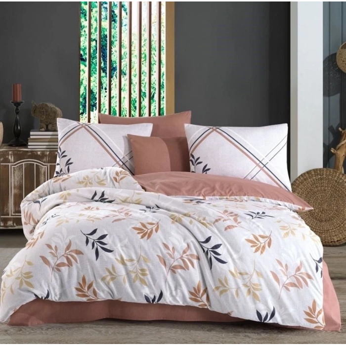 Hobby Çift Kişilik Ranforce Nevresim Takımı Belen Kahve