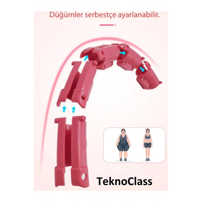 Hulahop Egzersiz Çemberi Egzersiz Halkası Ağırlıklı Bel Karın Kalça Bölgesi Ayarlanabilir