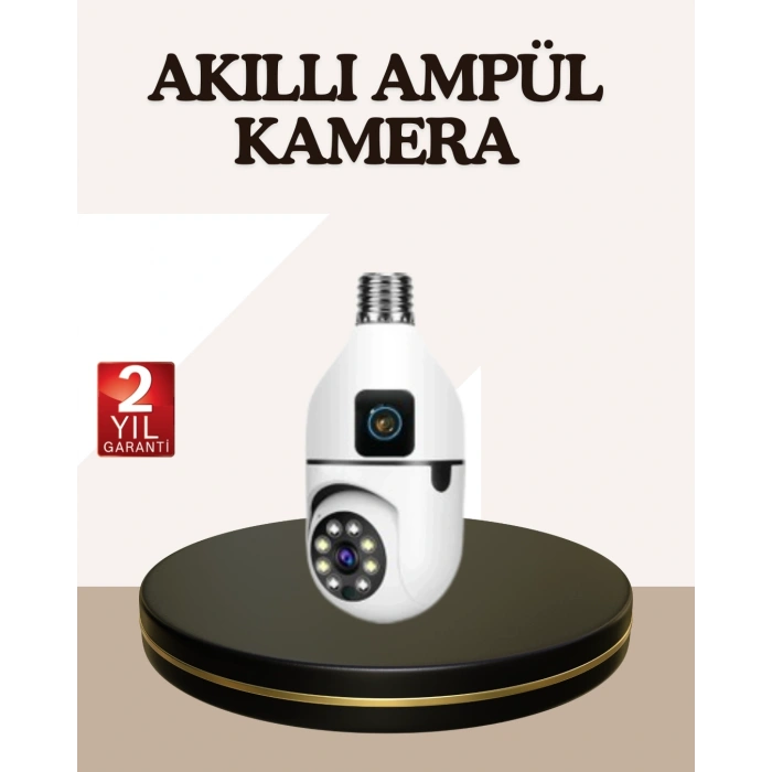 İki Yönlü Sesli WiFi Kamera – Ampul Tipi Ev ve Ofis Güvenlik Kamerası