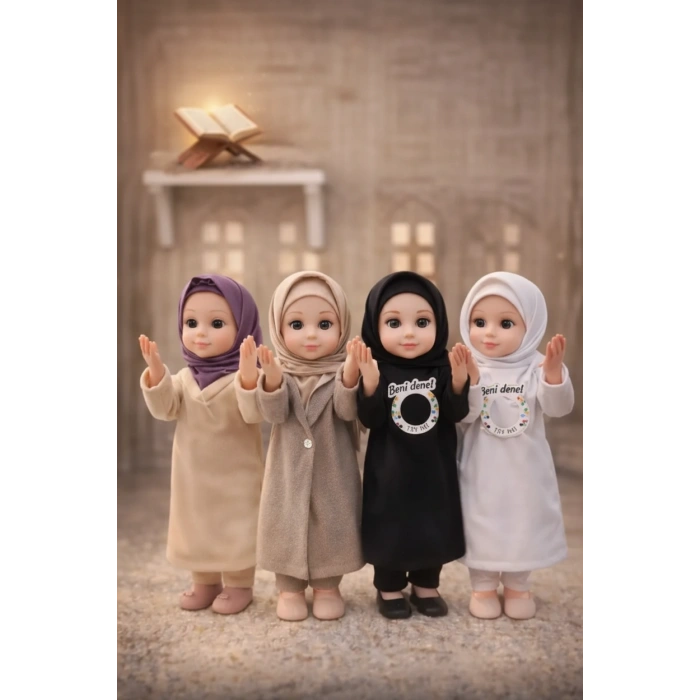 İlahi Söyleyen Tesettürlü Dua Eden Edep Bebek  Ramazan Oyuncağı