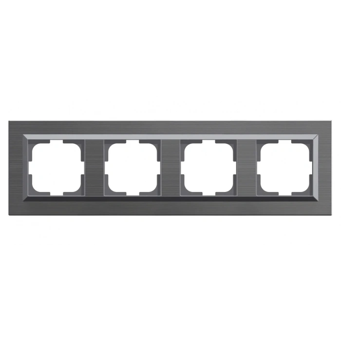 İnox Dörtlü Çerçeve Quantum - Priz ve Anahtar İçin Uyumlu Çerçeve