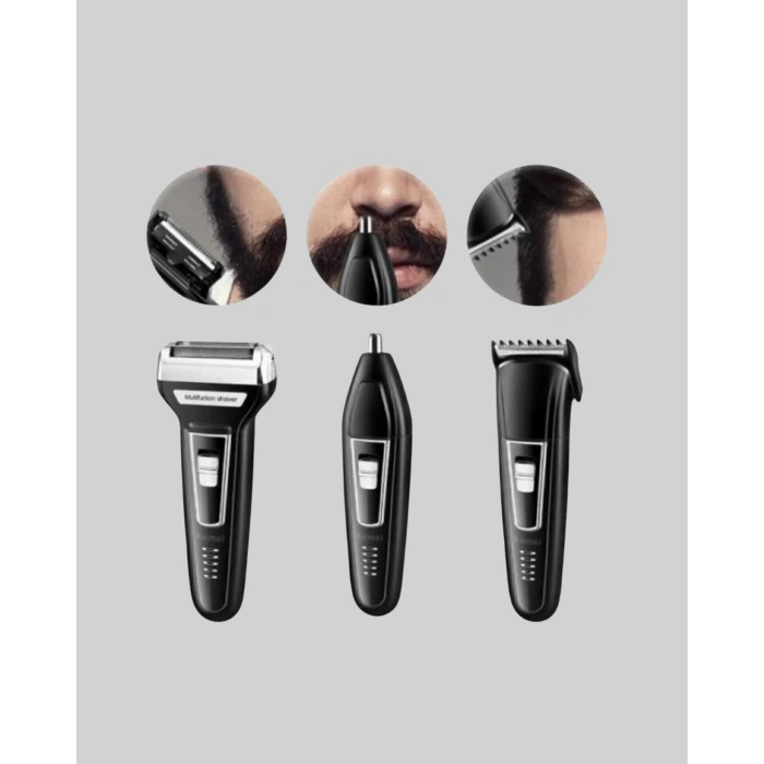 İnsua 3’lü Tıraş Makinesi – 3 Farklı Kesim Başlığı, Güçlü Motor, 60 Dakika Kullanım